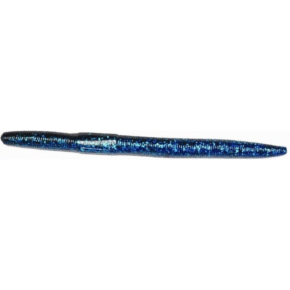 Big Bite TS5-19 Trick Stick Finesse Worm 5" Black Blue/Electric Blue