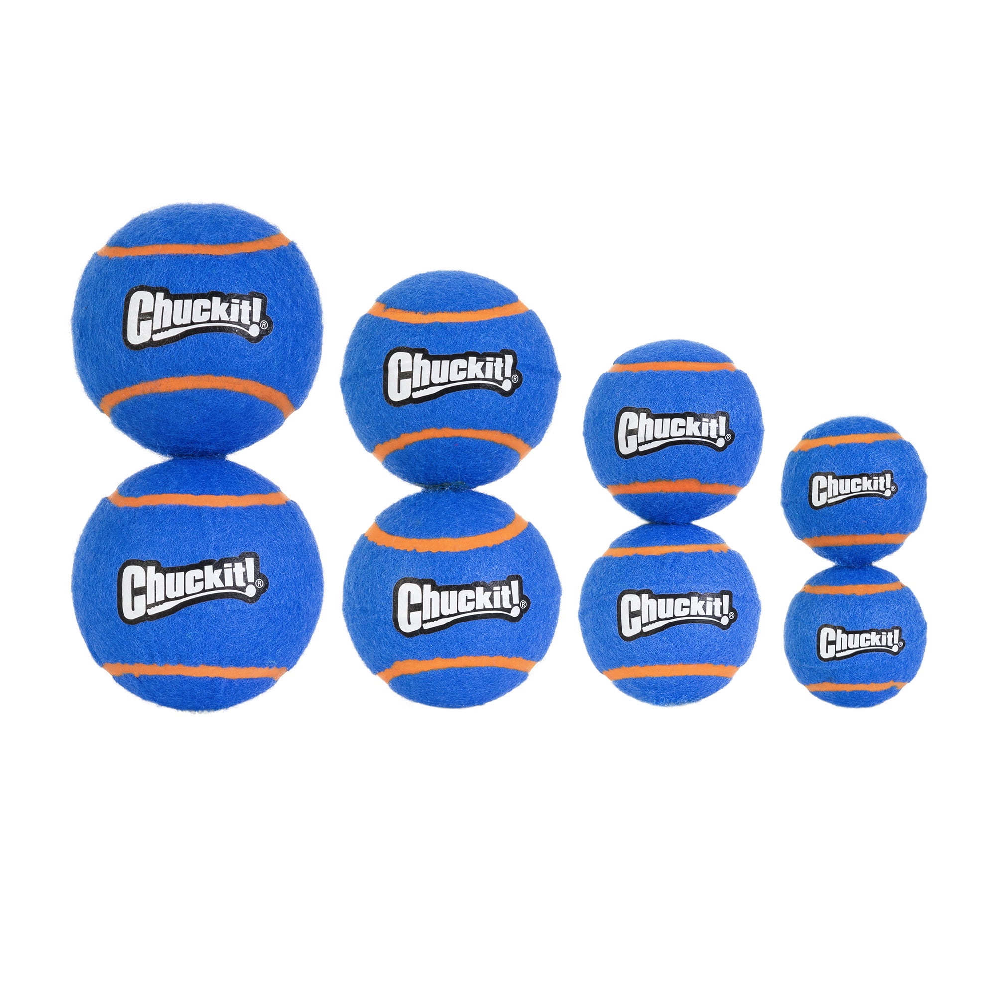Chuckit! Squeaker Dog Tennis Balls Fetch Toy for Dogs, Extra Large 3.5" for Pets 90+ lbs, Blue, Pack of 2