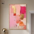 thumbnail image 2 of Art Remedy Blush Abstracts Canvas, 36" x 54", Gold Frame, Petal Patchwork I, 2 of 7