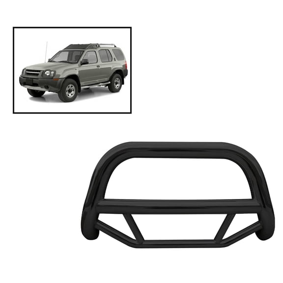 Black Horse Max Bull Bar No skid plate Black Compatible with 1998-2004 Nissan Frontier|2000-2004 Nissan Xterra-MBB-NIB1401