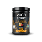 Vega Sport Sugar-Free Pre Workout Energizer Plant-Based Powder, Strawberry Lemonade, 35 servings (4.3oz)