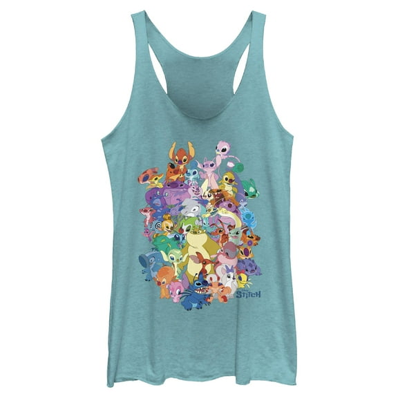 Womens Lilo & Stitch Experiment Compilation Racerback Tank