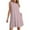 Wine, variant on NXMZXB Summer Dresses for Women 2025 Loose Fit Casual Striped Sundresses Beach Cover Ups Sleeveless Crewneck Tshirt Swing Dress with Pockets Pink L