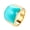 Gold Lake Blue Stone, variant on Men's Women's Stainless Steel Big Agate Gemstone Birthstone Ziron Engagement Ring Charming Crystal Cocktail Party Jewelry Silver Red Stone Size 10