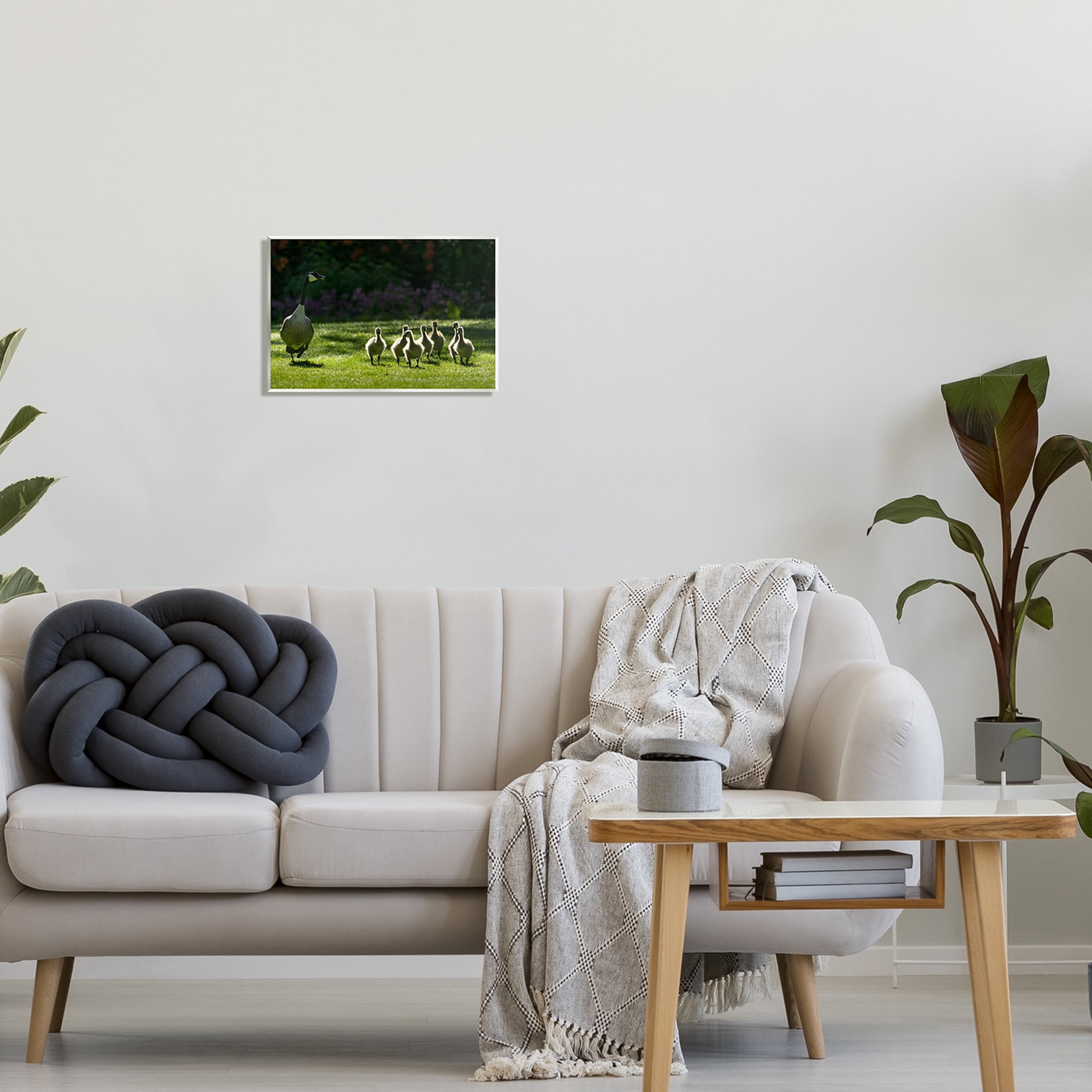 Stupell Industries Goose Family Photography Animals & Insects Photography Unframed Art Print Wall Art, 15 x 10