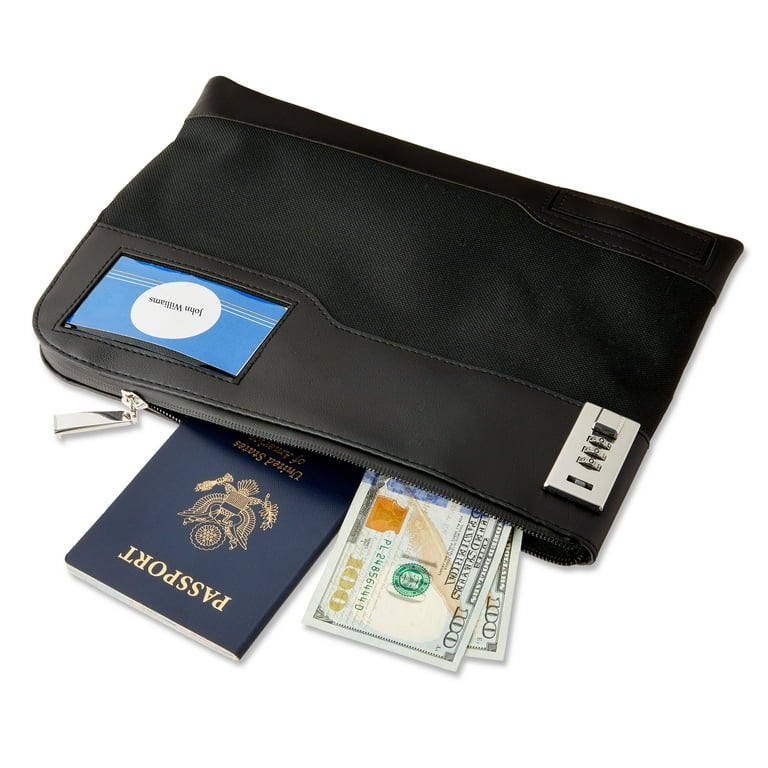 【2plan】penin bag Pen+Gear Secure Locking Bank Bag, Black, Nylon, 11.5