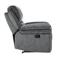 thumbnail image 2 of Lexicon 40" Traditional Style Microfiber Reclining Chair in Gray Finish, 2 of 5