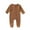 Coffee, variant on fatyb Newborn Baby Footie Romper Button Cotton Jumpsuits for Sleep Infant Long Sleeve Footed Clothes