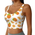 thumbnail image 2 of Sports Bras For Women Workout Tank Tops, Cute Sweet Orange Running Vest With Removable Cups, 2 of 2