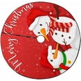 thumbnail image 1 of FMSHPON Cute SnowmanChristmas Tree Xmas Christmas Tree Skirt Stand Mat for Holiday Party Decoration Indoor Outdoor 36 inches, 1 of 3