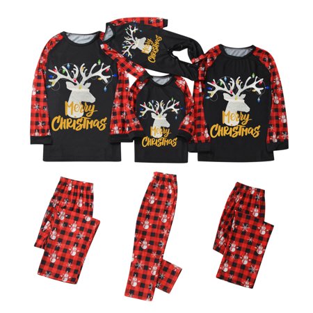 

Christmas Pajamas Set For Family - Christmas Long Sleeve Xmas Pullover Top and Pants For Couple