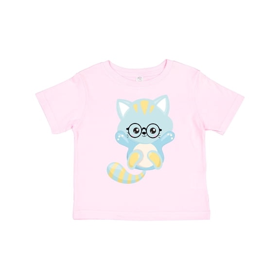 Inktastic Blue Cat, Cute Cat, Little Cat, Kitten, Eyeglasses Boys Toddler T-Shirt