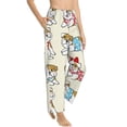 thumbnail image 6 of Salouo Cute Bull Dog Print Women's Pajama Pants Casual Loose Sweatpants PJs Flowy Pants Drawstring Palazzo for Women Wide Leg Pants Lounge Pajama -X-Large, 6 of 8