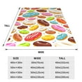 thumbnail image 3 of Salouo Color Donut Print Bed Blankets,Flannel Blanket Comfortable Air Conditioning Blanket Lightweight Blanket for Sofa Bed Travel & Couch -50"x40", 3 of 8