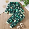 thumbnail image 6 of Boys St. Patrick's Day Outfit Casual Gren Print Kids Holiday Party Wear 2 Piece Pajama Set Green 3 Months-6 Months, 6 of 7