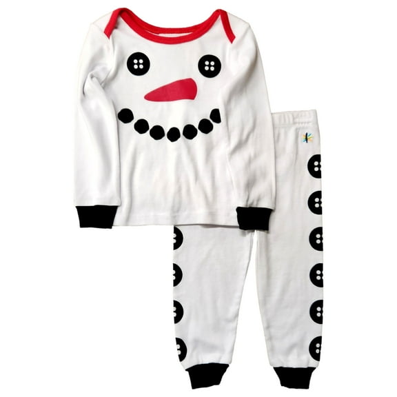 Infant & Toddler Boys White Snowman Christmas 2-Piece Pajamas PJ Set 24M