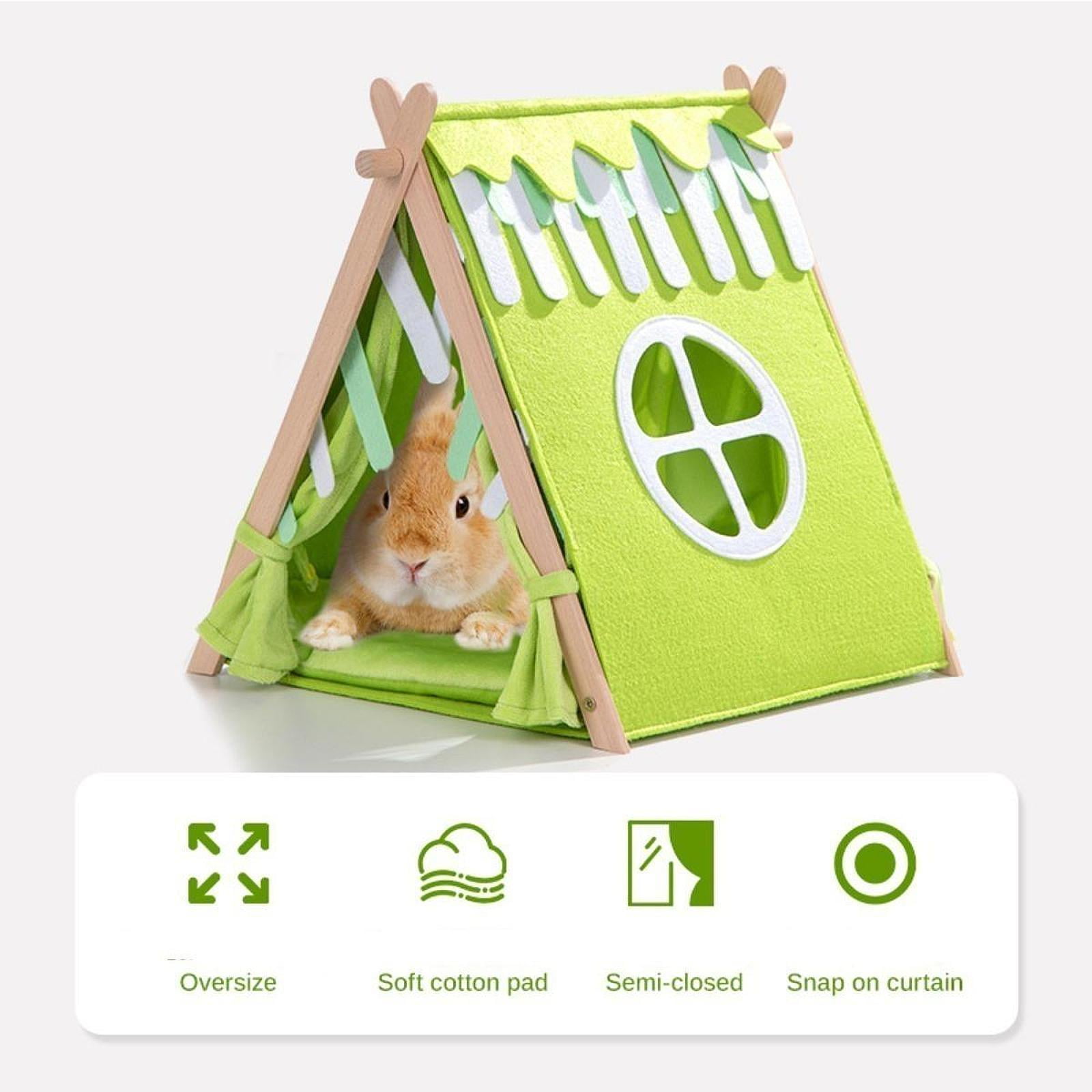 balikha Guinea Pig Hideaway Hamster Tunnel Cage Accessories Autumn Winter Warm Supplies House for Small Animal Beds Rat Mice Resting , Tent Nest