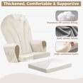 thumbnail image 5 of Lovote 5pcs Velvet Glider Rocking Chair Replacement Cushion Set Soft Non-Slip w Pockets, 5 of 6