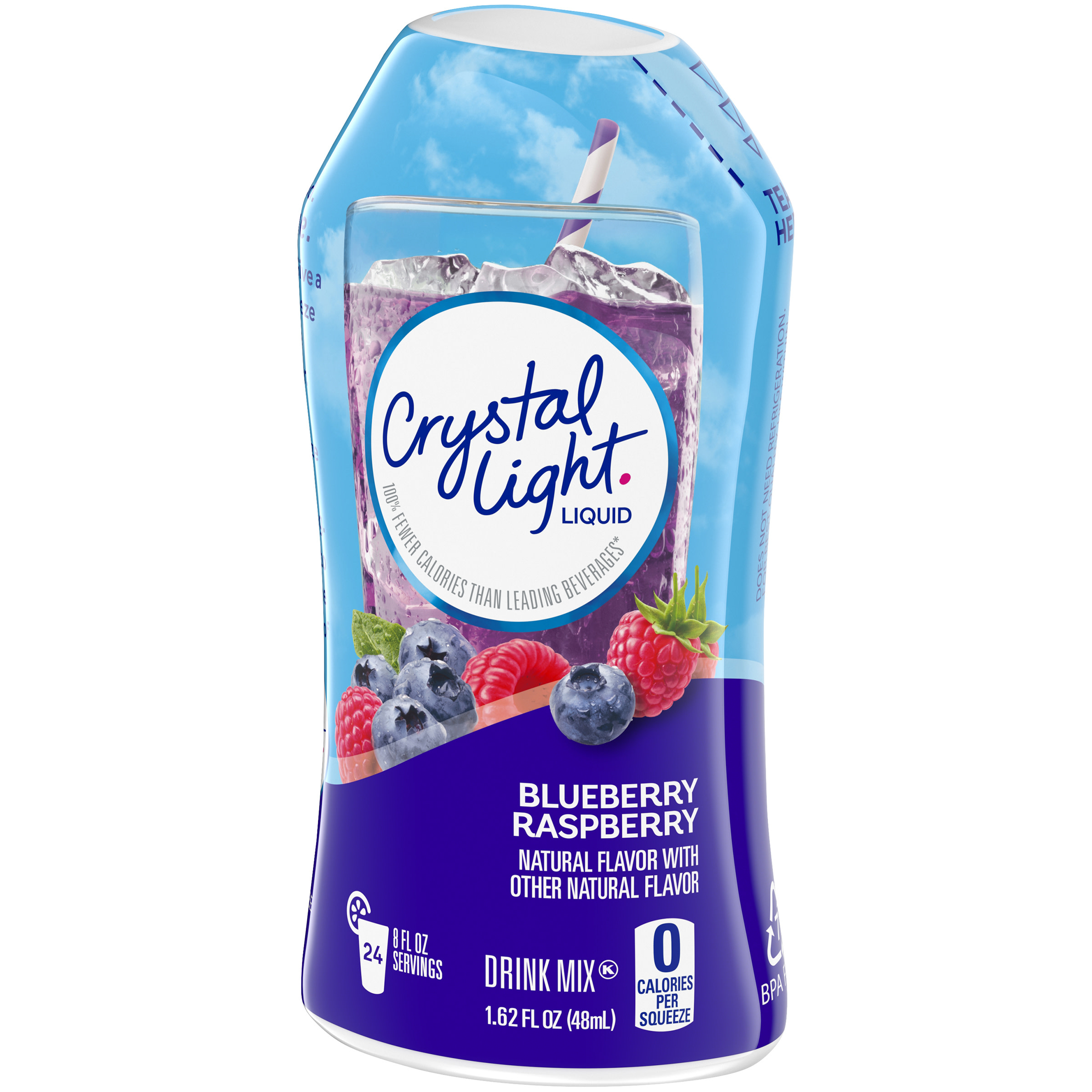 Crystal Light Liquid Blueberry Raspberry Naturally Flavored Drink Mix ...