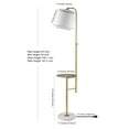 thumbnail image 5 of SAFAVIEH Sorsi Modern Adjustable Floor Lamp with Shelf, Brass Gold, 5 of 6