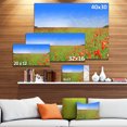 thumbnail image 3 of Poppy Meadow Panorama - Landscape Canvas Art Print, 3 of 4