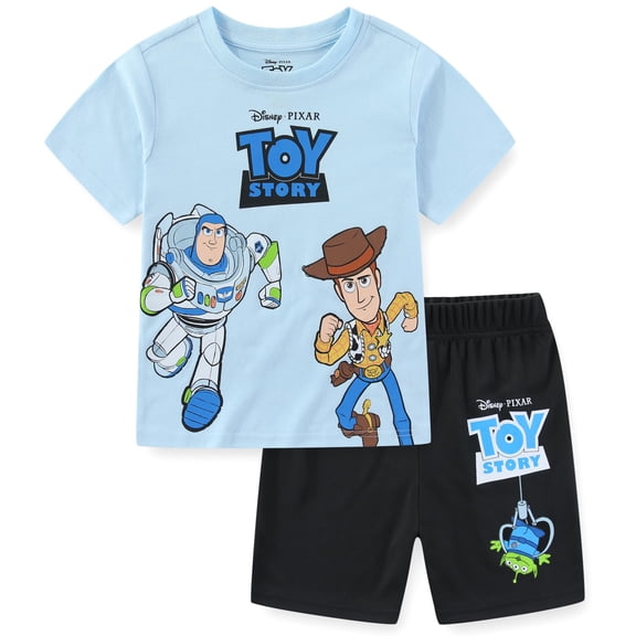 Disney Toy Story Woody Buzz Lightyear Short Sleeve T-Shirt and Shorts Set (Boys), 2 Piece Set, Sizes 2T-7