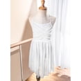 thumbnail image 5 of Yhong Kids Girls Camisole Rush Chiffon Ballet Dance Dress Bow Gymnastic Leotard Tutu Dress Latin White 8, 5 of 6