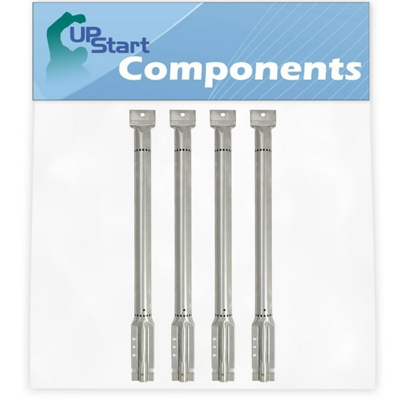 4-Pack BBQ Gas Grill Tube Burner Replacement Parts for Charbroil 463268007 - Compatible Barbeque Stainless Steel Pipe Burners