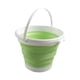 thumbnail image 3 of Cubo plegable, cesta para la colada, herramienta de limpieza, cesta portátil y práctica, cubo para fregar, cubo para lavar el coche, para acampar, limpiar la casa. Blanco Verde, 3 of 9