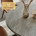 thumbnail image 5 of Zerifevni 46.4" Round Dining Table Set, Mid Century Modern Round Dining Table for 4-6 Person, w/Steel Legs, Coffee Table for Kitchen Dining Room, Office, Save Space (1 Round Table with 2 Grey Chairs), 5 of 5