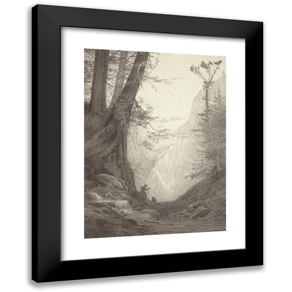 Bolton Coit Brown 11x14 Black Modern Framed Museum Art Print Titled - Big Cedars (1923)