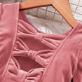 thumbnail image 6 of Afdoent Girls Dresses Christmas Toddler Girls Long Sleeve Dresses Bowknot Hollow Out Dress Clothes 18-24 Months, 6 of 6