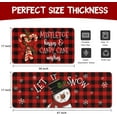 thumbnail image 5 of Buffalo Plaid Snowman Christmas Kitchen Rugs and Mats Set 2 Piece for Floor,Let It Snow Xmas Winter Holiday Non Skid Low-Profile Sink Rug Mat Decorations for Home Kitchen 18"x48"+18"x30", 5 of 6