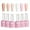 6 Color Set 2, variant on FZANEST Gel Nail Polish 15ml,Jelly Sheer Clear Natural Nude Pink Gel Polish Varnish Nail Art Manicure Soak Off LED UV(Milky Nude)