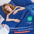 thumbnail image 4 of Mosluna Queen Size Comforter Sets, 3 Piece Soft Quilted Bedding Sets, All-Season Down Alternative Comforter with 2 Pillow Shams, Navy Blue, 4 of 8