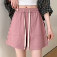 thumbnail image 2 of Dealovy Workout Shorts for Women Elastic Waisted Active Running Shorts Wide Leg Drawstring Gym Shorts, 2 of 6