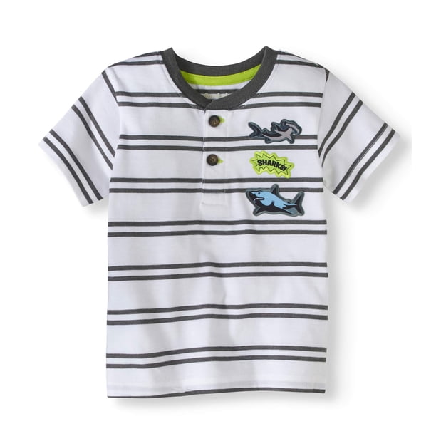Garanimals Toddler Boy Short Sleeve Stripe Henley Top