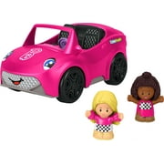 Fisher-Price Little People Barbie Convertible Toy Car with Music Sounds & 2 Figures for Toddlers