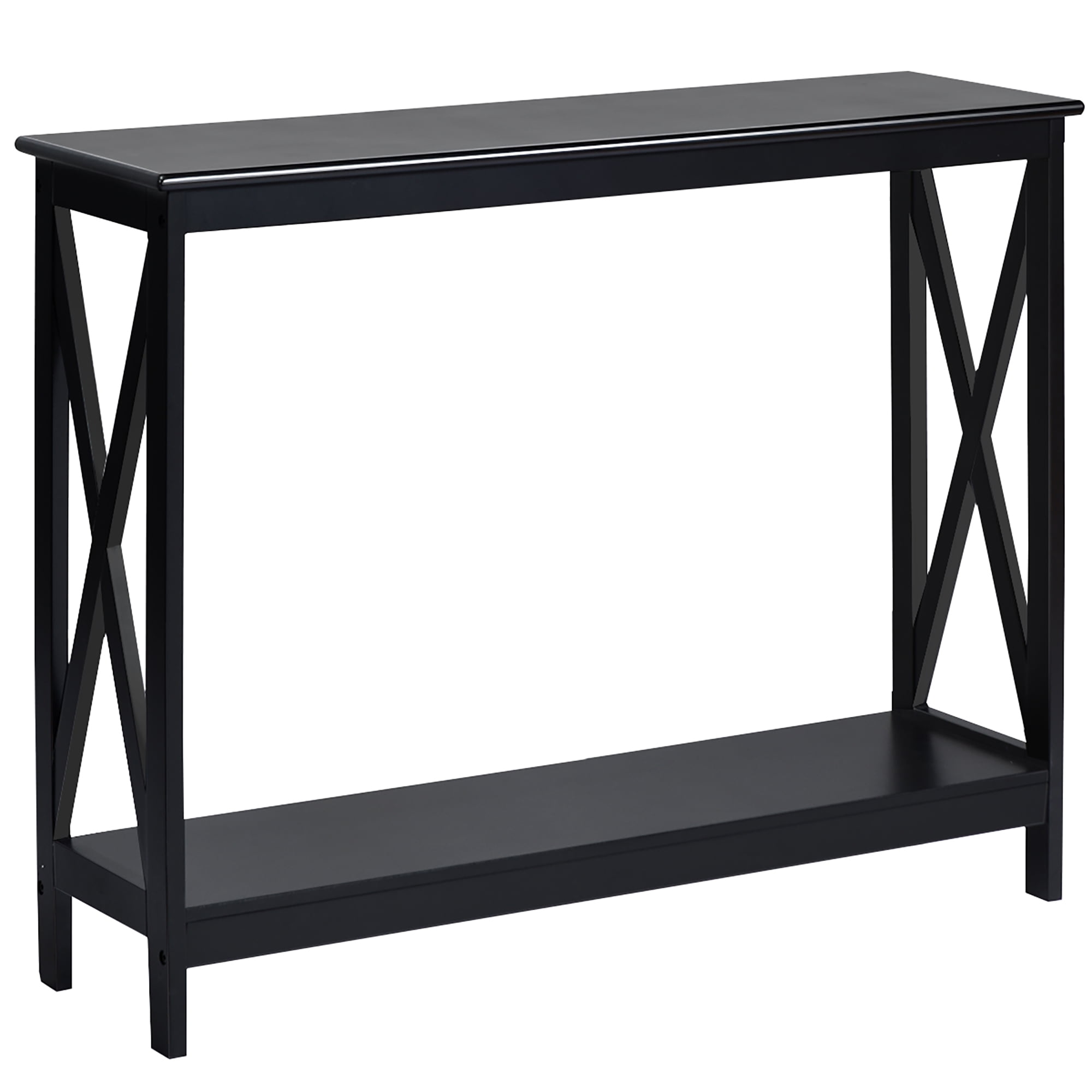 Costway 2Tier Console Table xDesign Bookshelf Sofa Side Accent Table