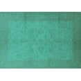 thumbnail image 1 of Ahgly Company Indoor Rectangle Oriental Turquoise Blue Industrial Area Rugs, 8' x 12', 1 of 4