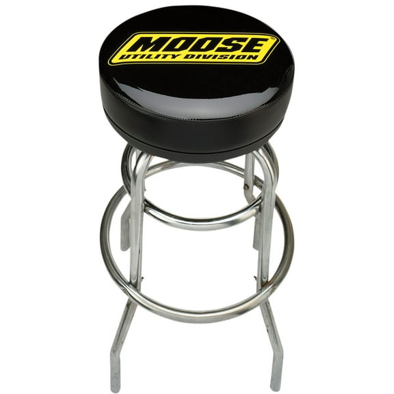 Moose Utility Logo Bar Stool w/Chrome Legs Black/Yellow