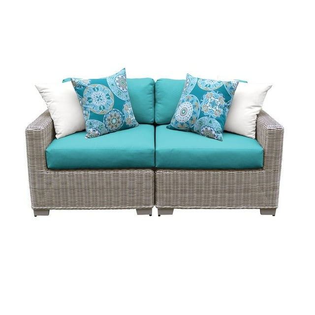 Coast 2 Piece Outdoor Wicker Patio Furniture Set in Aruba