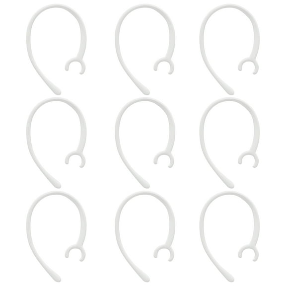 Universal Small Clamp Bluetooth Headset Ear Hook Loop Clip Replacement - Set Of 9 Clear