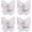Purple*4, variant on Butterfly Rotating Adhesive Hooks, Butterfly Hook: Wings Adjustable 270°, Three Hooks Can Rotate 180°, No-Drill Design, Suitable for Uneven Corners in Bathrooms and Kitchens (Purple*4)