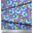 thumbnail image 2 of Soimoi polyester Crepe Fabric Hummingbird & Floral Printed Fabric 1 Yard 42 Inch Wide, 2 of 3