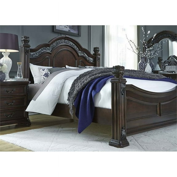 Liberty Furniture Messina Estates 4 Piece King Poster Bedroom Set