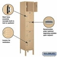 thumbnail image 4 of Salsbury Industries 5 Tier 1 Wide Employee Locker, 4 of 4