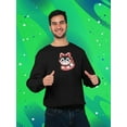 thumbnail image 2 of Good Luck Cat Sweatshirt Men -SPIdeals Designs, Male Medium, 2 of 4