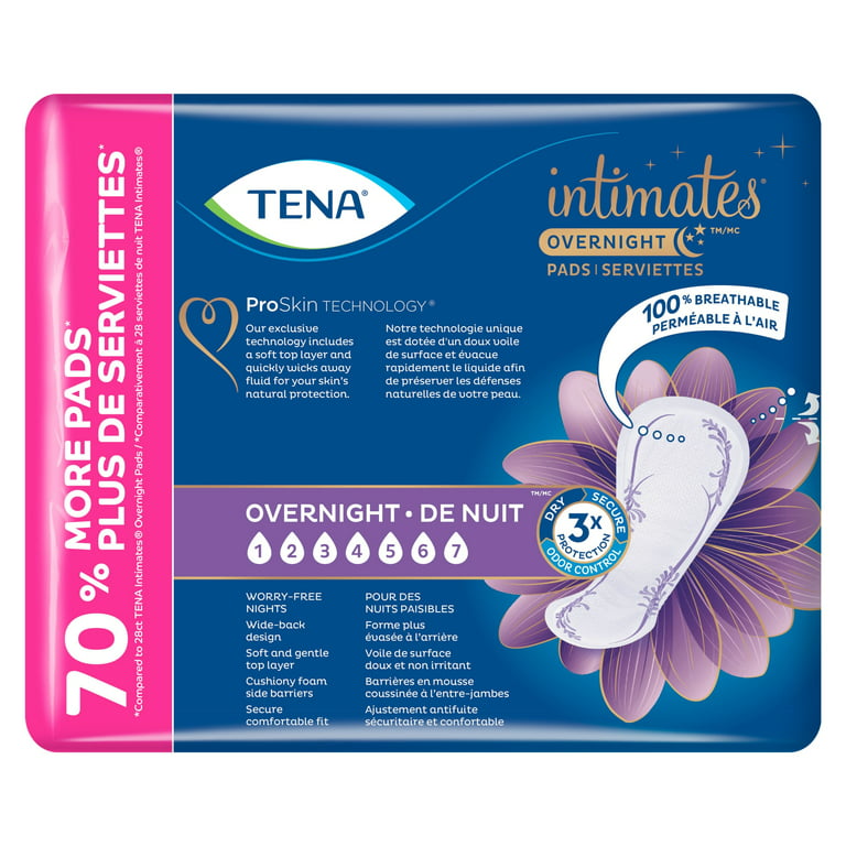 Tena Ultimate Absorption Pads Overnight 28 Count - Voilà Online