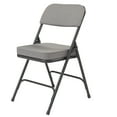 thumbnail image 2 of (Pack of 2) NPS 3200 Series Premium 2" Fabric Upholstered Double Hinge Folding Chair, Charcoal Grey, 2 of 4